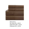 Lanester 3 Piece Polyester Twin XL Size Sheet Set The Urban Port, Brown