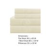 Lanester 3 Piece Polyester Twin XL Size Sheet Set The Urban Port, Cream