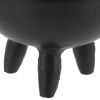 Round Metal Incense Holder with Angular Leg Support, Matte Black