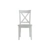 Wooden Dining Chair with X Shaped Back, Set of 2, White