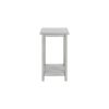 1 Open Shelf Plank Style Side Table with X Shaped Accent, White