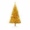 Artificial Christmas Tree with Stand Gold 5 ft PET
