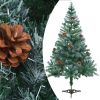 Frosted Christmas Tree with Pinecones 5 ft