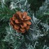 Frosted Christmas Tree with Pinecones 5 ft