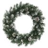 Christmas Wreath with LED Lights Green 23.6" PVC