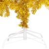 Artificial Christmas Tree with Stand Gold 7 ft PET
