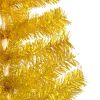 Artificial Christmas Tree with Stand Gold 7 ft PET