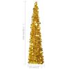 Pop-up Artificial Christmas Tree Gold 5 ft PET