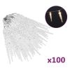 Christmas Icicle Lights 100 pcs Warm White Acrylic