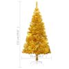 Artificial Christmas Tree with Stand Gold 5 ft PET