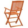 Folding Patio Chairs 2 pcs Solid Eucalyptus Wood
