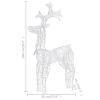 Reindeer Christmas Decoration 90 LEDs 2x1x3 ft Acrylic