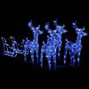 Reindeers & Sleigh Christmas Decoration 110.2"x11"x21.7" Acrylic