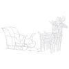 Reindeers & Sleigh Christmas Decoration 160 LEDs 51.2" Acrylic